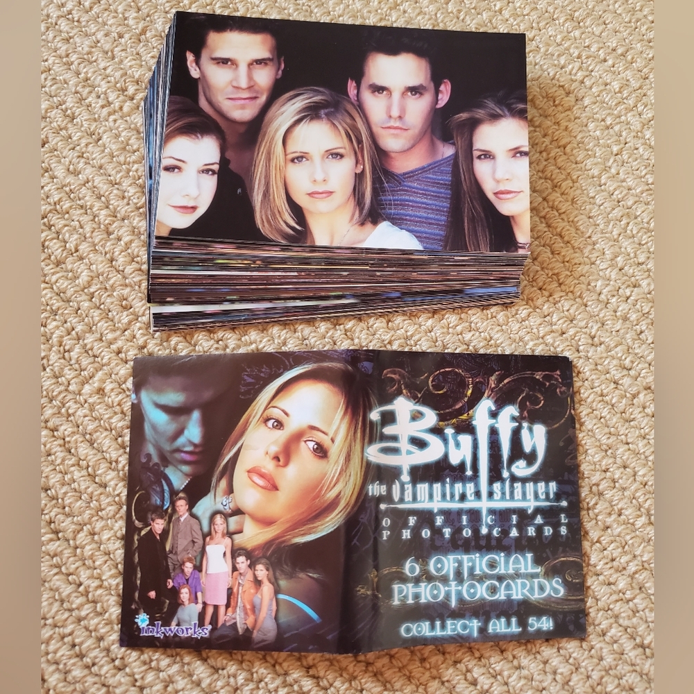 Buffy the Vampire Slayer complete 54x collectible photocard set with envelope